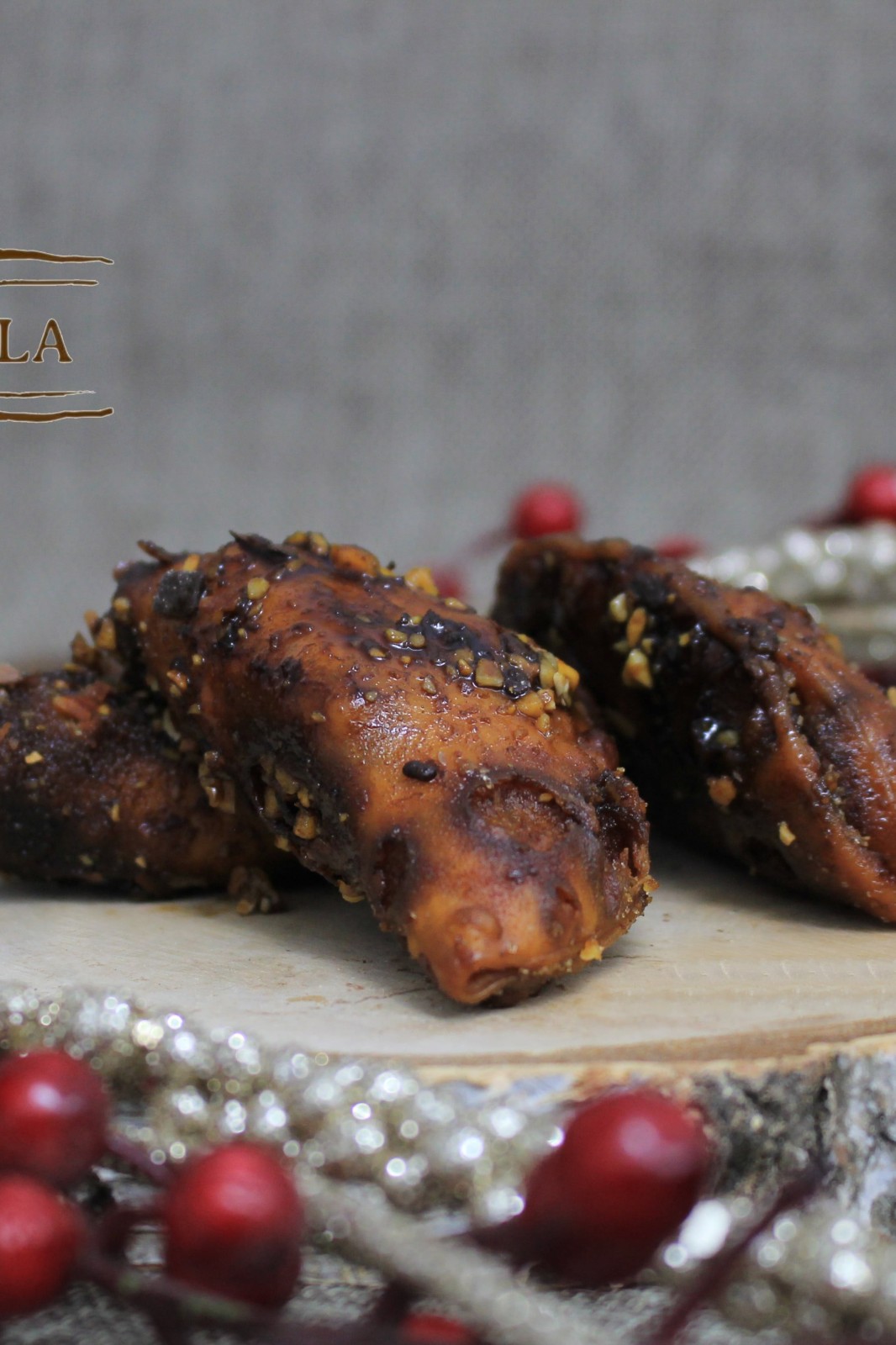 Calzoncelli with grape mustard